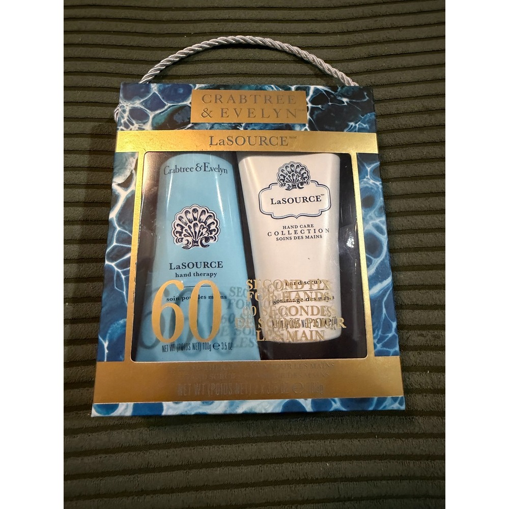 Crabtree & Evelyn La Source 60 Second Fix for Hands Gift Set 3.5oz Scrub & Cream